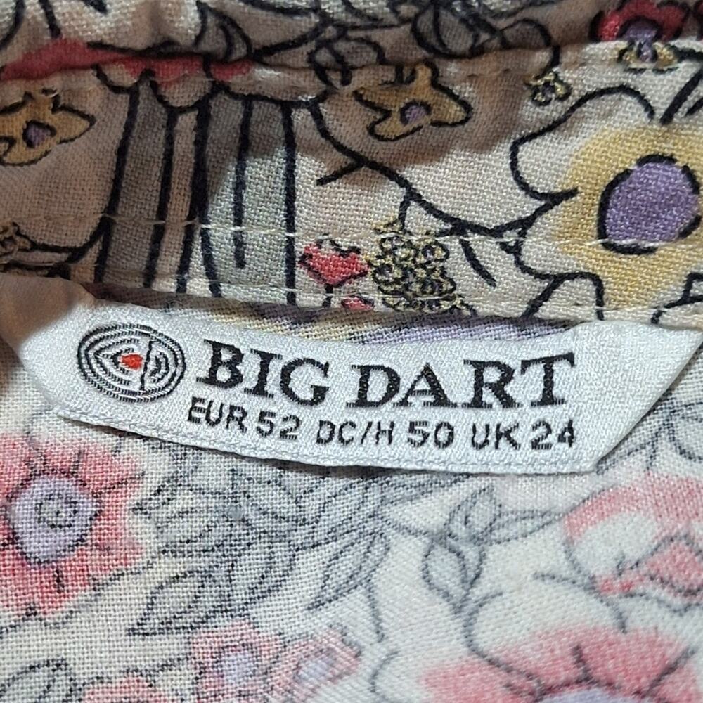 Big Dart Shirt Womens Large European UK Cottagecore Prairiecore Farmcore Country - Picture 2 of 5